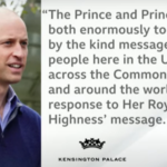 William and Kate ‘enormously touched’ by public support